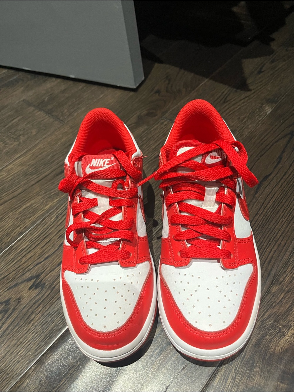 Nike Kids or Women  Red and White Low-Top Sneakers